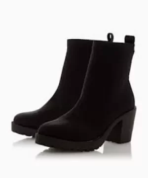 Image of Head Over Heels by Dune Black 'Pabloo' Mid Block Heel Ankle Boots - 3