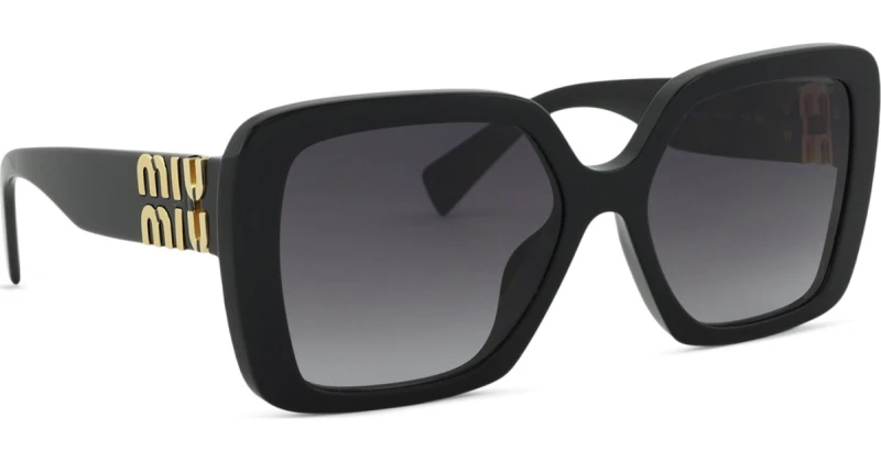 Image of Miu Miu Miu Miu Women Square Black Grey Gradient MU10YS Black One Size Female 8056597886796