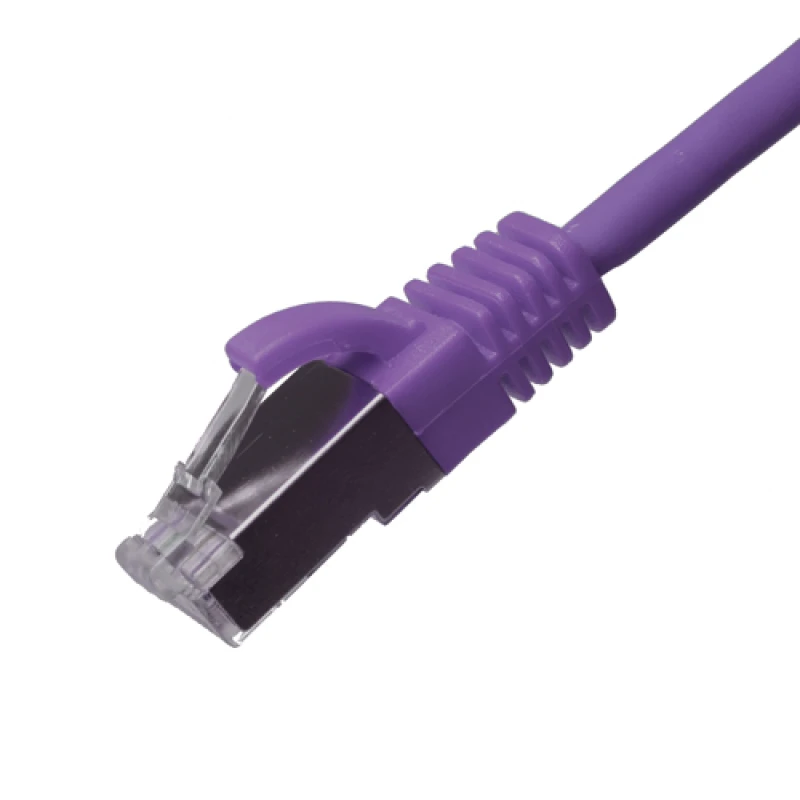 Image of Cablenet 0.25m Cat6a RJ45 Violet U/FTP LSOH 30AWG Slim Snagless Booted