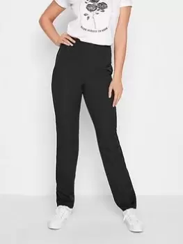 Image of Long Tall Sally Black Scuba Slim Leg Trouser, Black, Size 12, Women