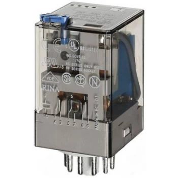 Image of Plug in relay 48 Vdc 10 A 3 change overs Finder 60