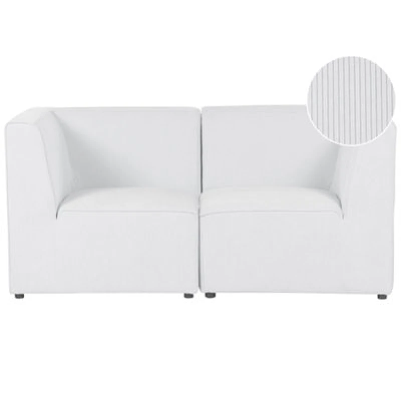 Image of Beliani Modular Sofa 2 Seater Lemvig Corduroy Off-White