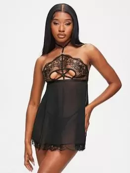 Image of Ann Summers Bodywear Orion Babydoll - Black, Size L, Women