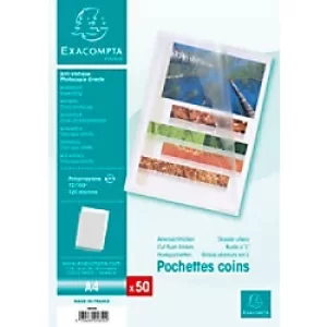 Image of Exacompta Cut Flush Folder PP A4, Clear, 10 Packs of 50