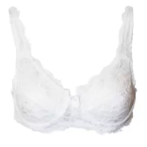Image of Marlon Womens/Ladies Sarah Lace Underwired Bra (40C) (White)