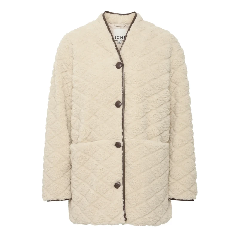 Image of Ichi Womens fur jacket Ichi Solava Beige Female 40