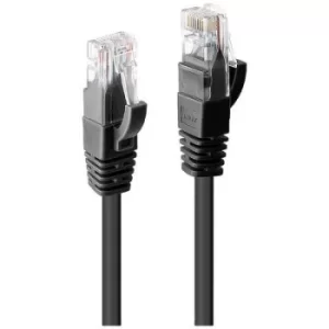 Image of LINDY 48080 RJ45 Network cable, patch cable CAT 6 U/UTP 5m Black