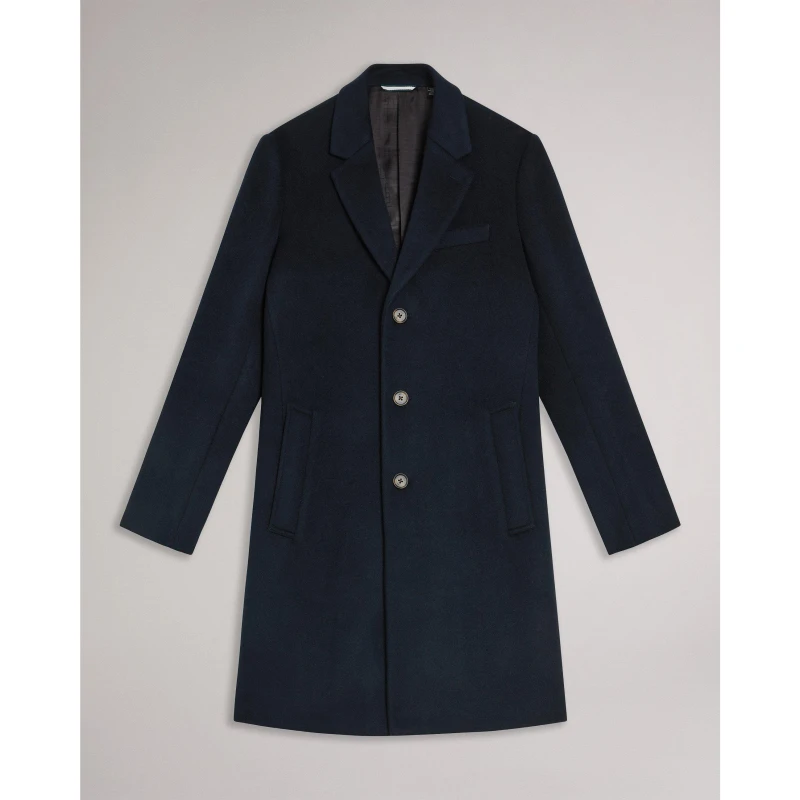 Image of Ted Baker Mens City Overcoat Navy male S (2)