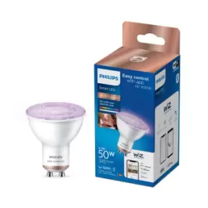 Image of Philips Wiz Gu10 50W LED Cool White, RGB & Warm White Par16 Smart Light Bulb
