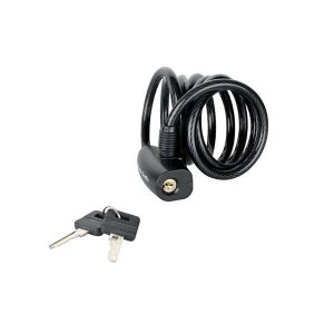 Image of Master Lock Black Self Coiling Keyed Cable 1.8m x 8mm