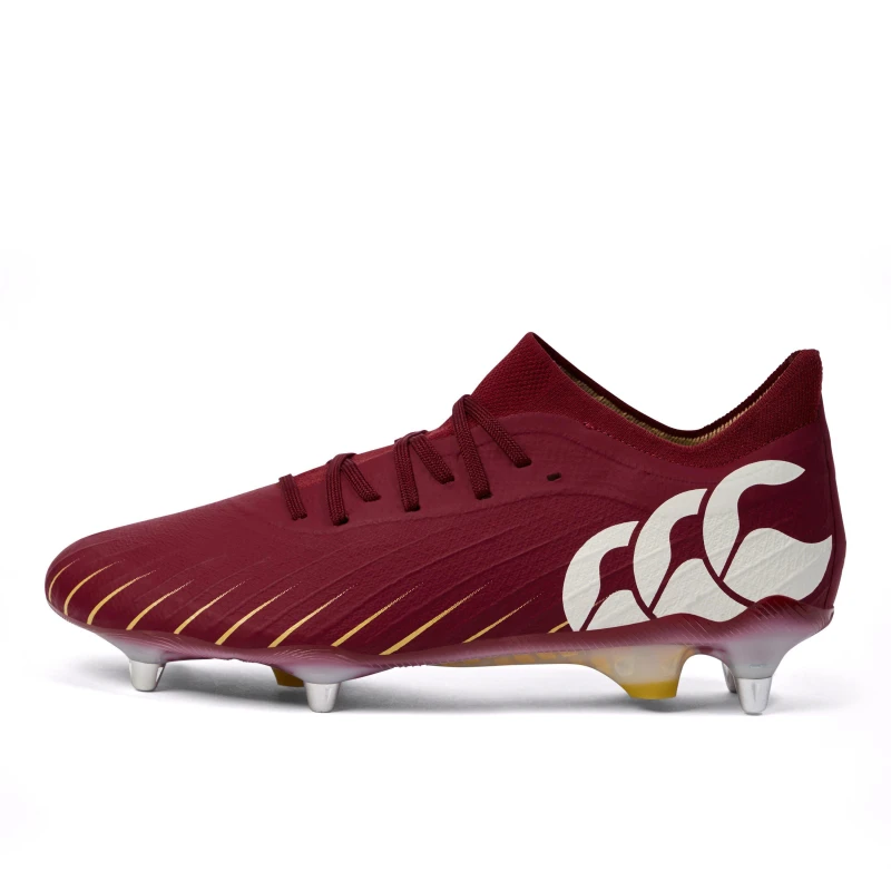 Image of Canterbury Speed Elite Mens Soft Ground Rugby Boots Red Dahlia male 7 (41.5)