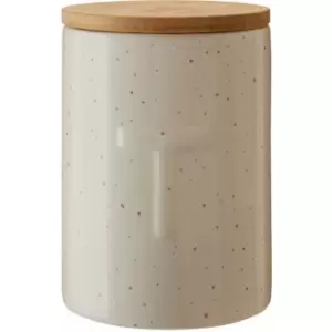 Image of Dolomite Kitchen Canister For Food Storage Airtight Jar With Bamboo Lid Kitchen Storage Jars Canister For Tea Coffee Sugar And Spices 10 x 10 x 15