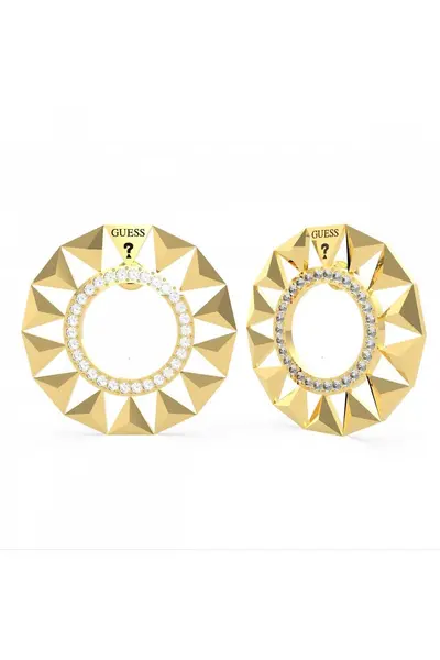 Image of Guess Jewellery Explosion Plated Base Metal Earrings - Ube70145 Gold