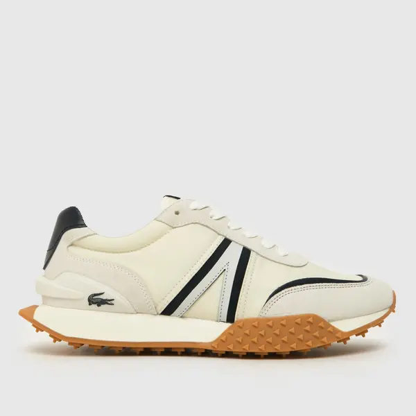 Image of Lacoste l-spin deluxe trainers in white & black