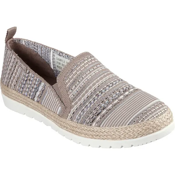 Image of Skechers Womens BOBS Flexpadrille 3.0 Island Muse Flat Shoes UK Size 8 (EU 41) Taupe/Multi SKE2238-TPMT-8