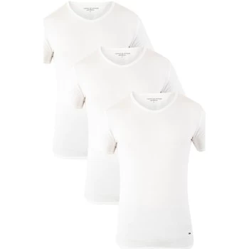 Image of Tommy Hilfiger 3 Pack Premium Essentials V-Neck T-Shirts mens T shirt in White - Sizes UK S,UK M,UK L,UK XL,UK XXL