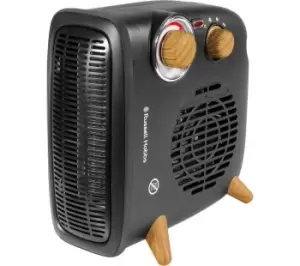 Image of Russell Hobbs Retro RHRETHFH1001WDB Hot & Cool Fan Heater - Black & Brown, Brown,Black