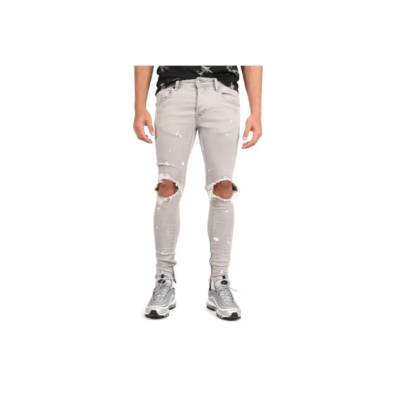 Image of Project X Paris Jeans stained destroy Project X Paris Gris Male 32