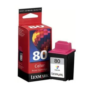 Image of Lexmark 80 Tri Colour Ink Cartridge