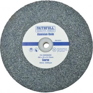 Image of Faithfull Aluminium Oxide Grinding Wheel 200mm 25mm Coarse