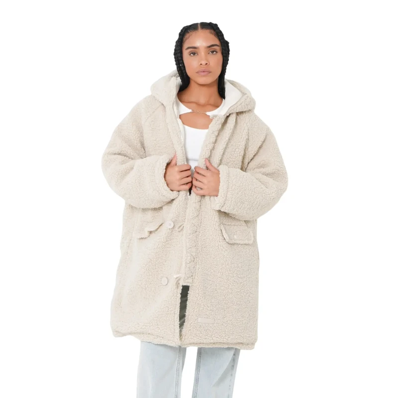 Image of Sixth June Womens Sixth June Reversible Oversized Puffer Beige Female XS