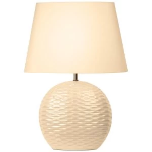 Image of Village At Home Ripple Table Lamp - Cream