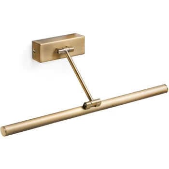 Image of Faro Magritte - LED Anitque Brass Picture Wall Light 8W