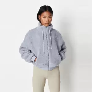 Image of Missguided Recycled Borg Bomber - Blue