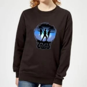 Image of Harry Potter Silhouette Attack Womens Sweatshirt - Black