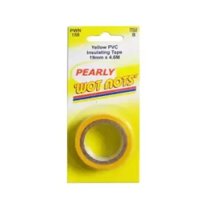 Image of Wot-nots - pvc Insulation Tape - Yellow - 19mm x 4.6m - PWN158