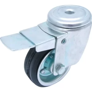 Image of 80MM B/H Swivel Castor B/R Tyre/Brake