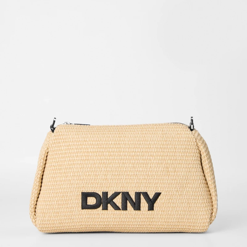 Image of DKNY Womens Remy Printed Shoulder Bag Biege female One Size
