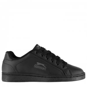 Image of Slazenger Ash Lace Junior Trainers - Black/Charcoal