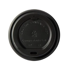 Image of Kraft Hot Cup 8oz PLA Plastic Lids Pack of 50