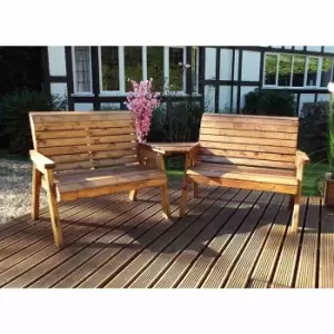 Image of Charles Taylor Twin Angled Bench Set, Wood