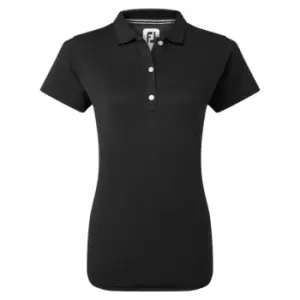 Image of Footjoy Neck Trim Polo Shirt Womens - Black