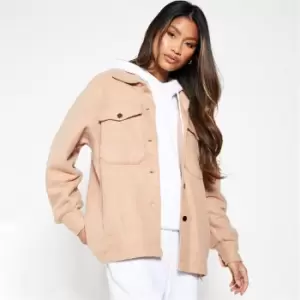 Image of I Saw It First Jersey Shacket - Brown