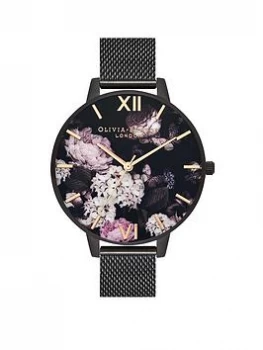 Image of Olivia Burton Ip Black Mesh Watch