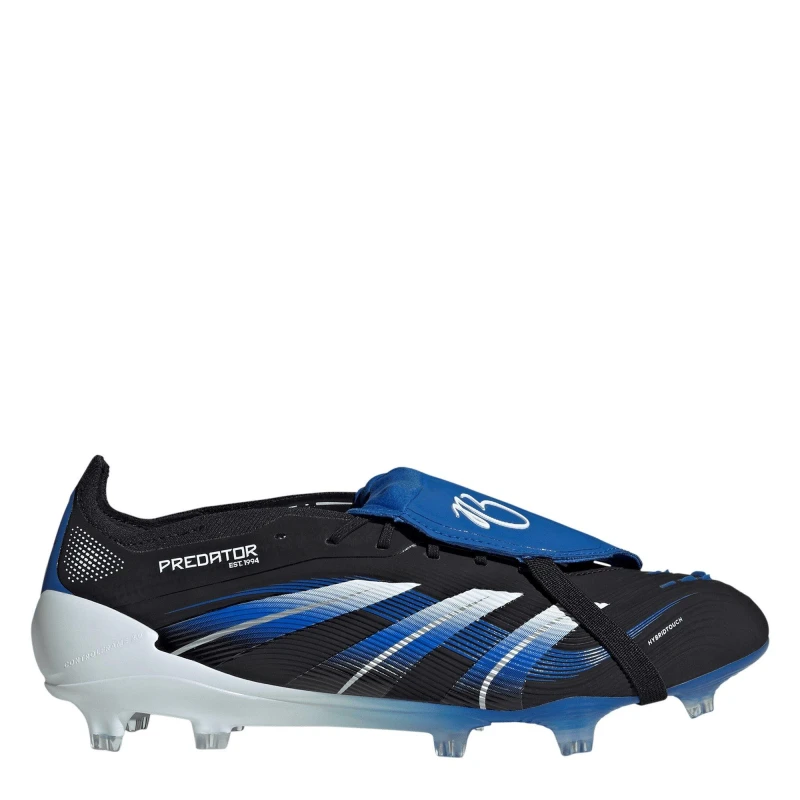 Image of adidas Predator Elite Fold-Over Tongue Firm Ground Football Boots Black/Blue male 9 (43.3)