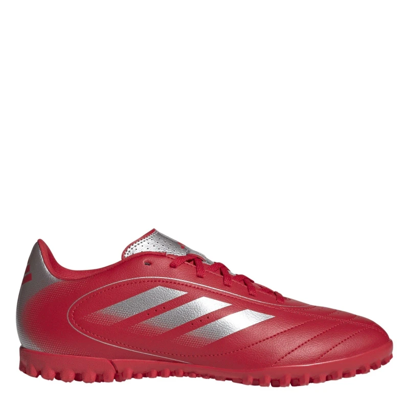 Image of adidas Goletto Adults Astro Turf Football Boots Red/Silver male 6 (39.3)
