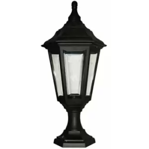 Image of Outdoor IP44 1 Bulb Wall Ground Pedestal Lamp Light Black LED E27 100W d01586