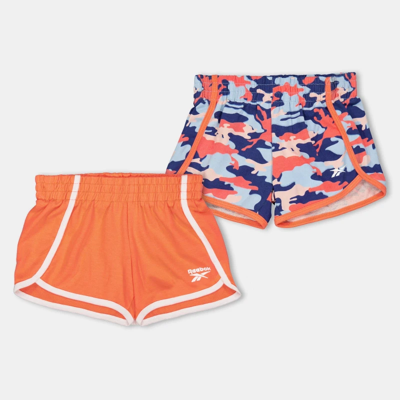 Image of Reebok Kids Jersey Jogger Shorts Neon Melon female 5-6 Yrs