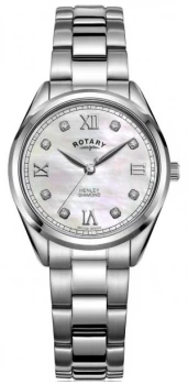 Image of Rotary Womens Henley Stainless Steel Bracelet Diamond Watch