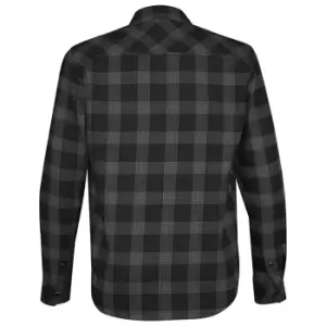 Image of Stormtech Womens/Ladies Snap Front Long Sleeve Shirt (L) (Admiral Navy Plaid)
