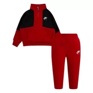 Image of Nike half Zip Top And Pants Set Baby Boys - Red