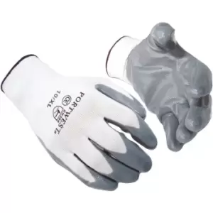 Image of Portwest Flexo Grip Nitrile Gloves (A310) / Safetywear / Workwear (M) (Grey) - Grey