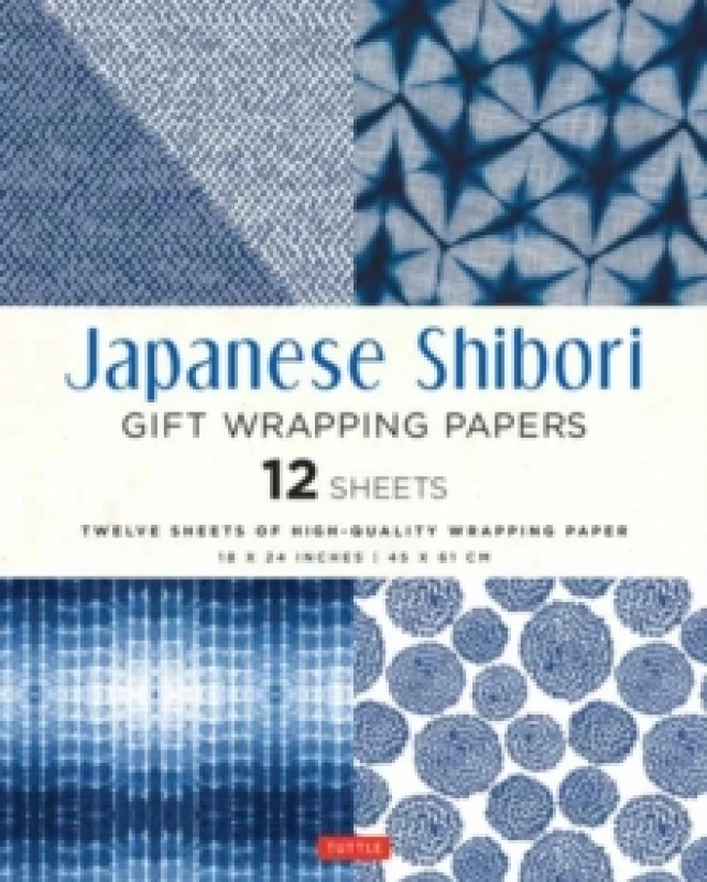 Image of Japanese Shibori Gift Wrapping Papers - 12 Sheets : 18 x 24" (45 x 61 cm) Wrapping Paper Paperback / softback