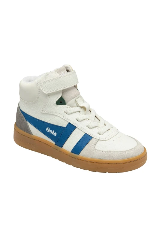 Image of Gola Classics 'Talon' Kids Trainers in White Size: 1 White Unisex 1