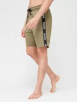 Image of HUGO Bodywear Sporty Logo Lounge Shorts - Green, Size S, Men