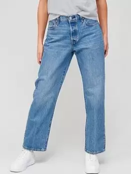 Image of Levis 90's 501 Rigid Sustainable Denim Straight Leg Jean - Blue Size 27, Inside Leg 30, Women